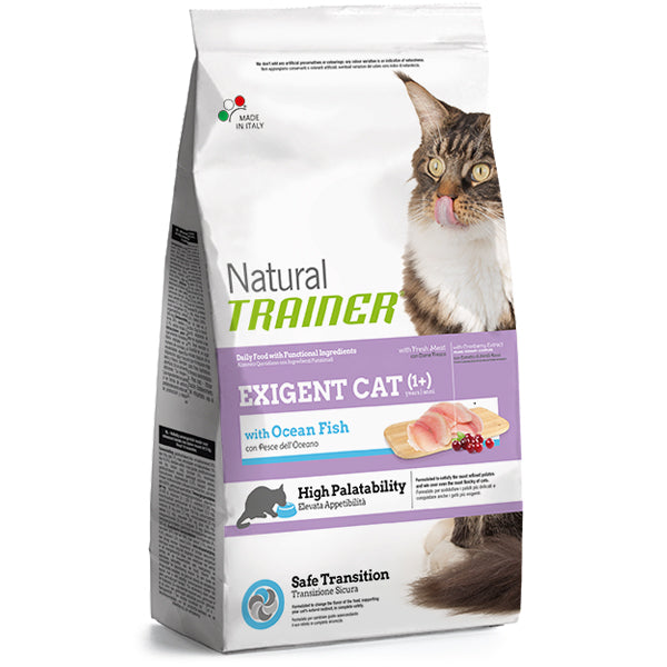 NATURAL TRAINER SACCO CROCCHETTE GATTO ADULTO EXIGENT 1.5 KG PESCE OCEANO