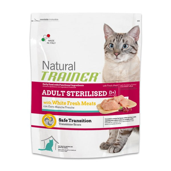 NATURAL TRAINER GATTO STERILIZZATO 3 KG CARNI BIANCHE