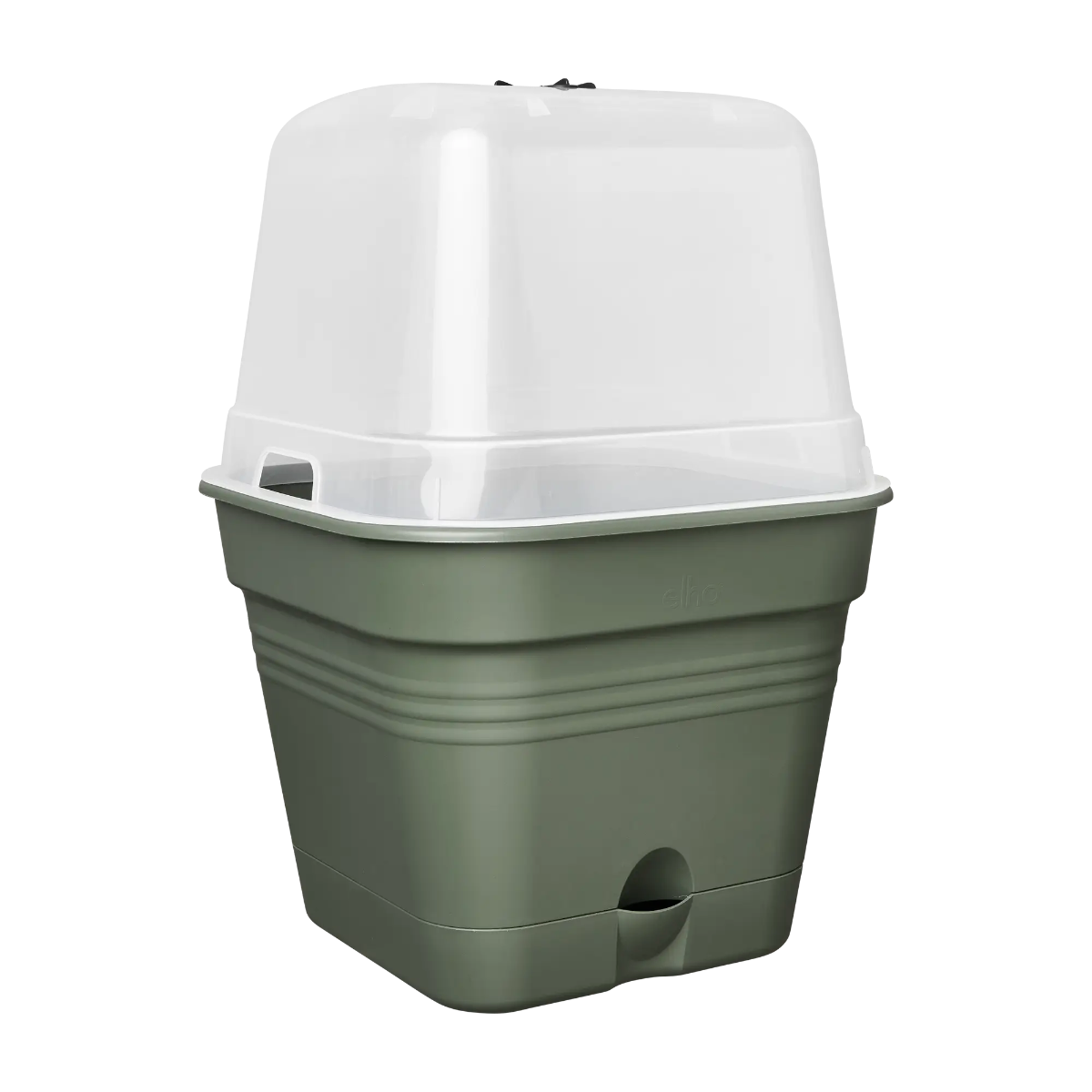 VASO DA COLTURA GREEN BASICS GROWPOT SQUARE ALLIN1 25CM LEAF GREEN