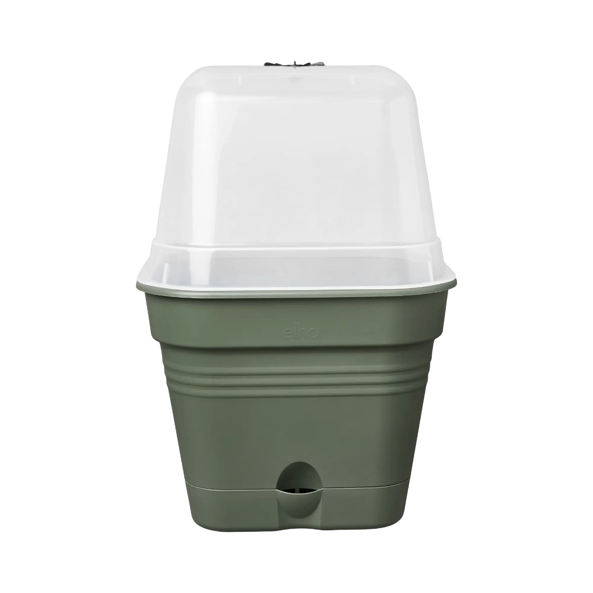 VASO DA COLTURA GREEN BASICS GROWPOT SQUARE ALLIN1 25CM LEAF GREEN