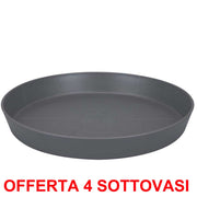 OFFERTA 4 SOTTOVASO LOFT URBAN SAUCER ROUND 21 ANTHRACITE