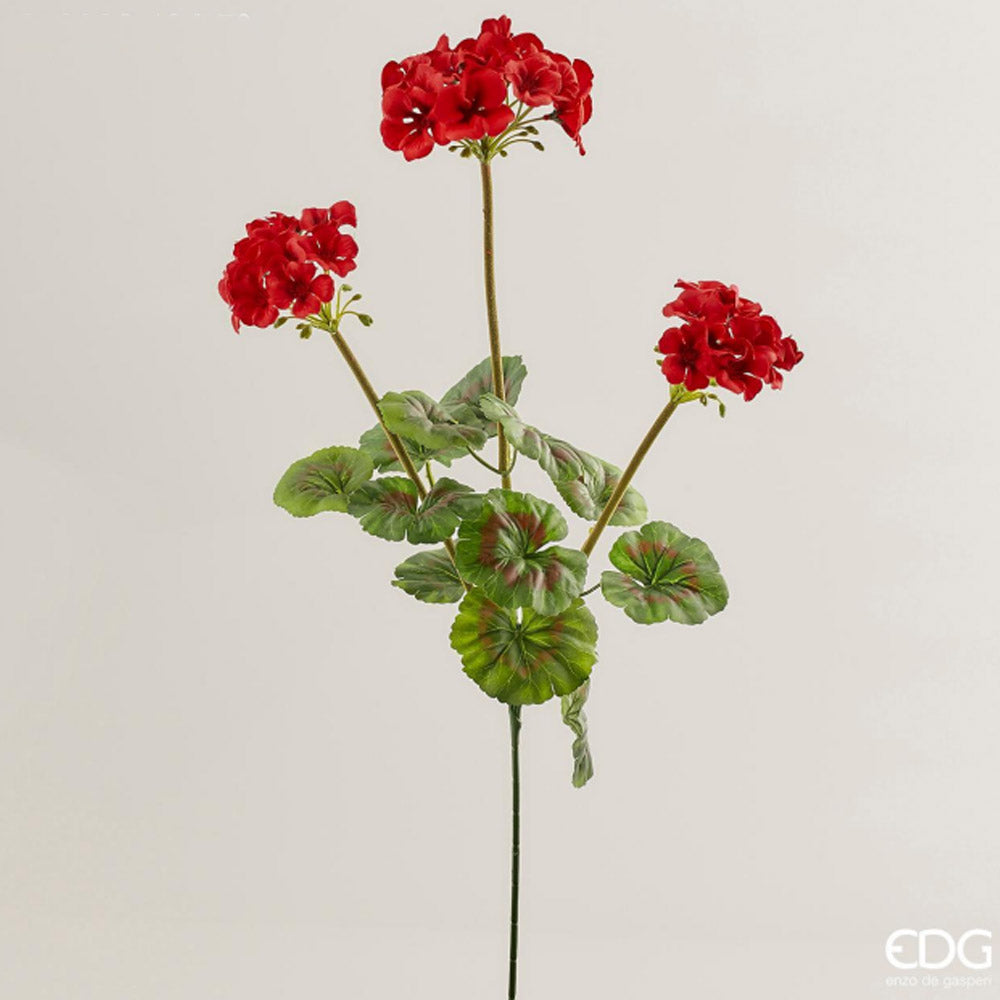 GERANIO RAMO ARTIFICIALE H70CM ROSSO