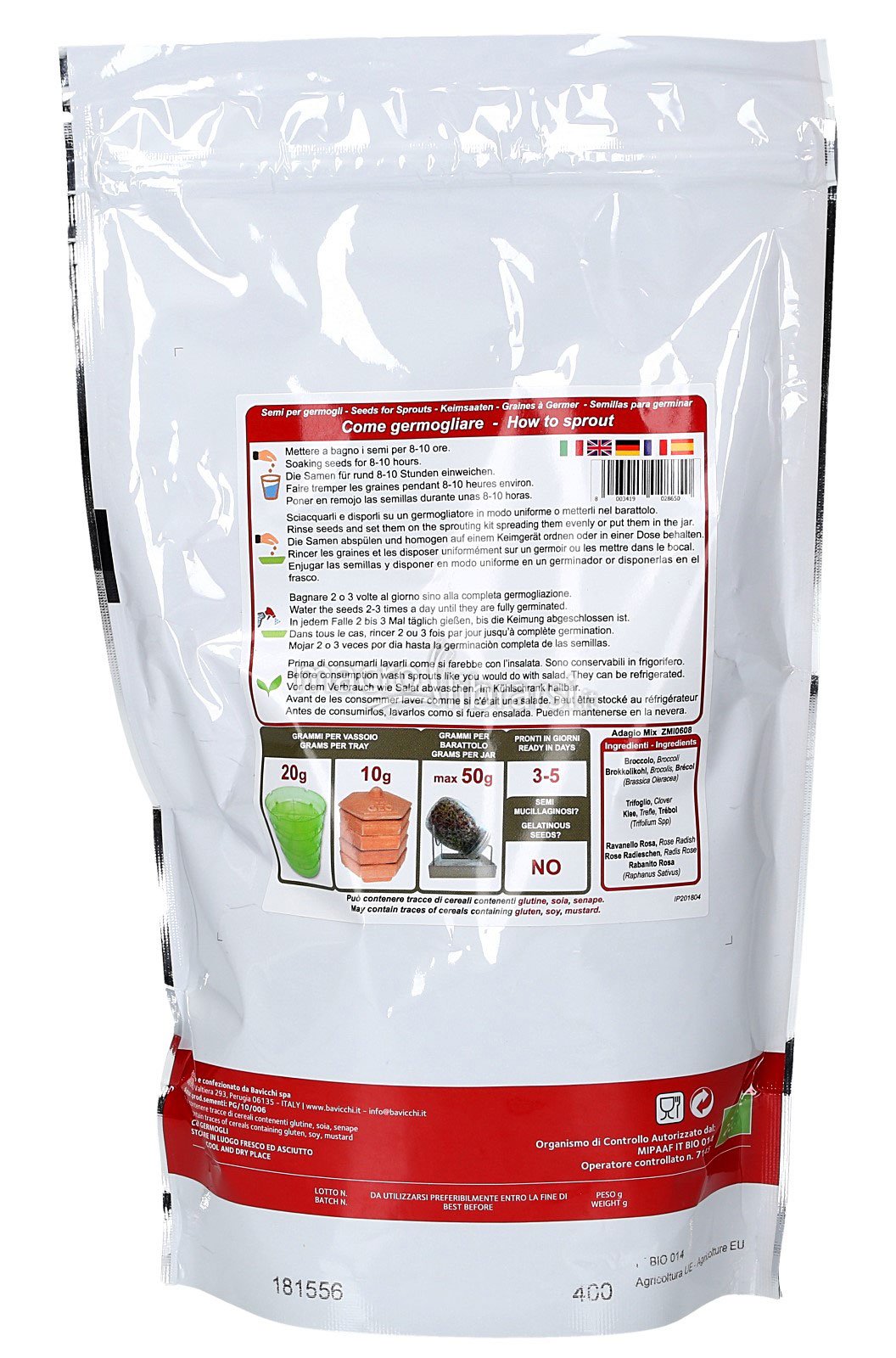 MISCUGLIO ADAGIO BIO PER GERMOGLI GEO 400 GR