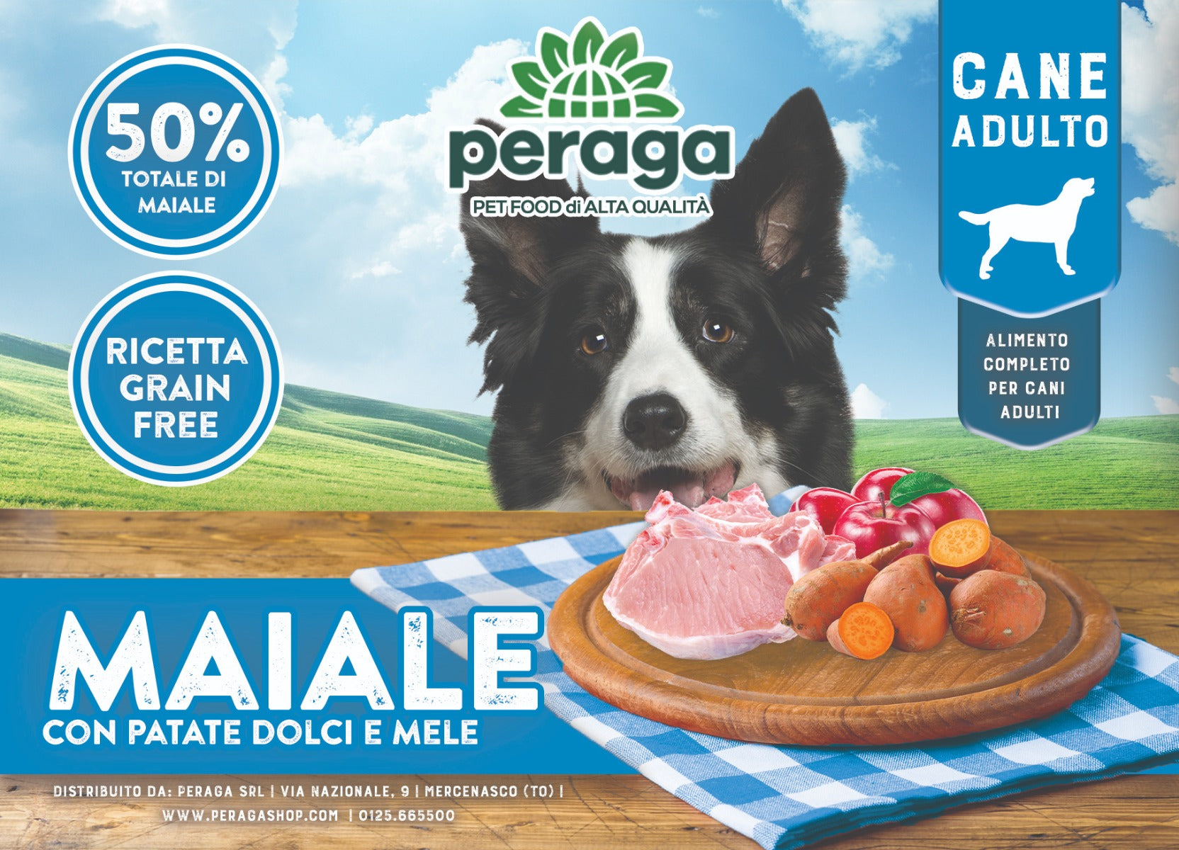 CROCCHETTE PERAGA GRAIN FREE PER CANE ADULTO 2KG MAIALE