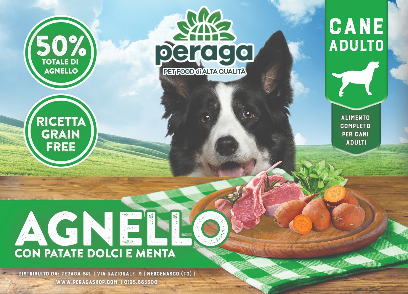 CROCCHETTE PERAGA GRAIN FREE PER CANE ADULTO 6KG AGNELLO
