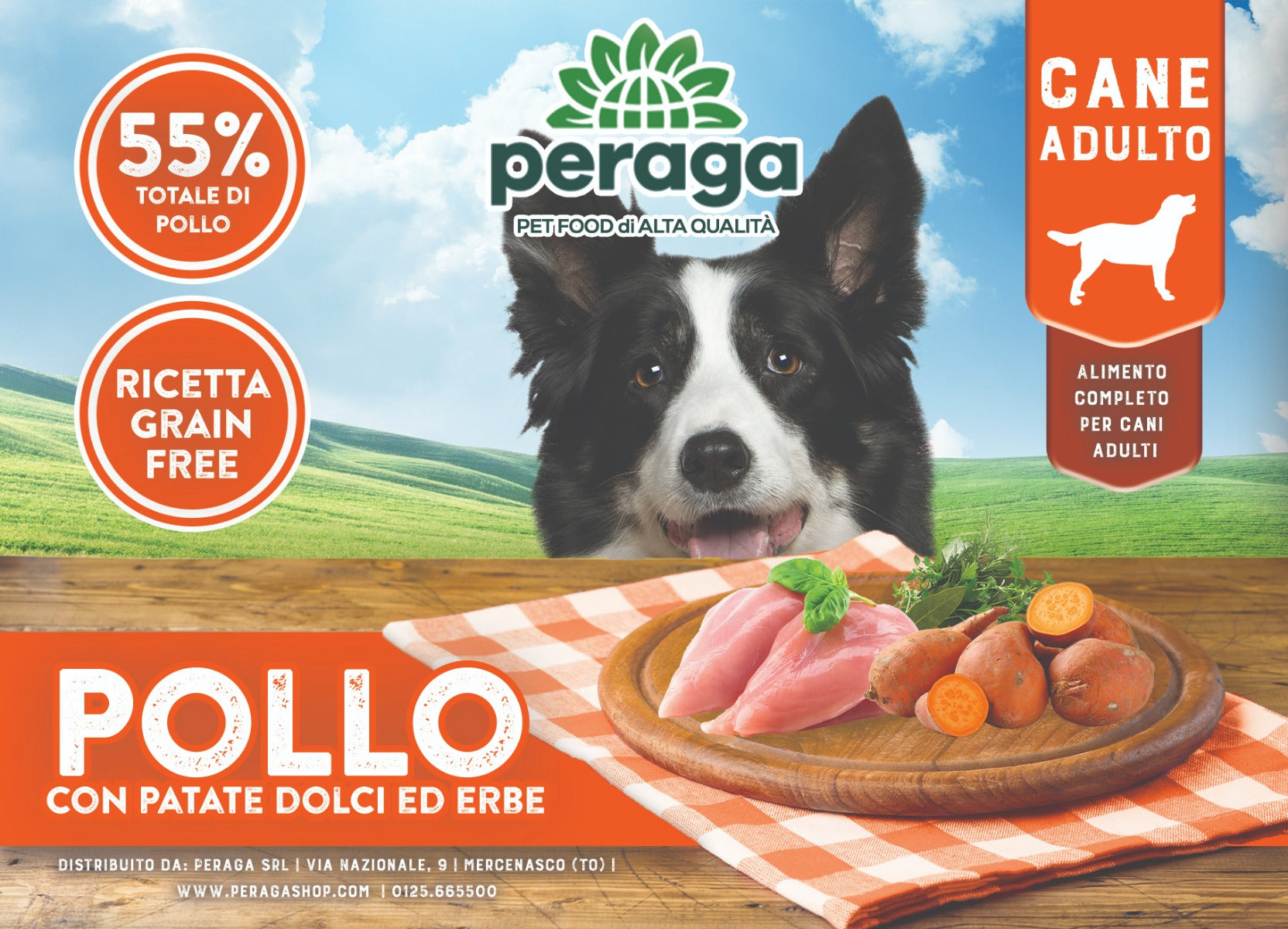 CROCCHETTE PERAGA GRAIN FREE PER CANE ADULTO 2KG POLLO