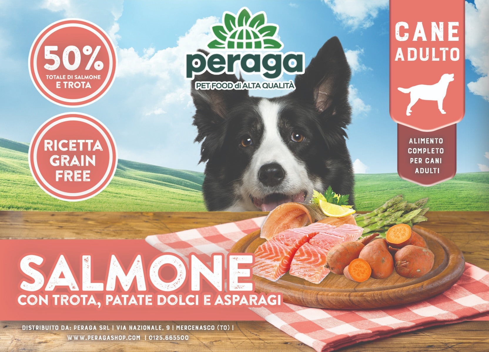 CROCCHETTE PERAGA GRAIN FREE PER CANE ADULTO 2KG SALMONE