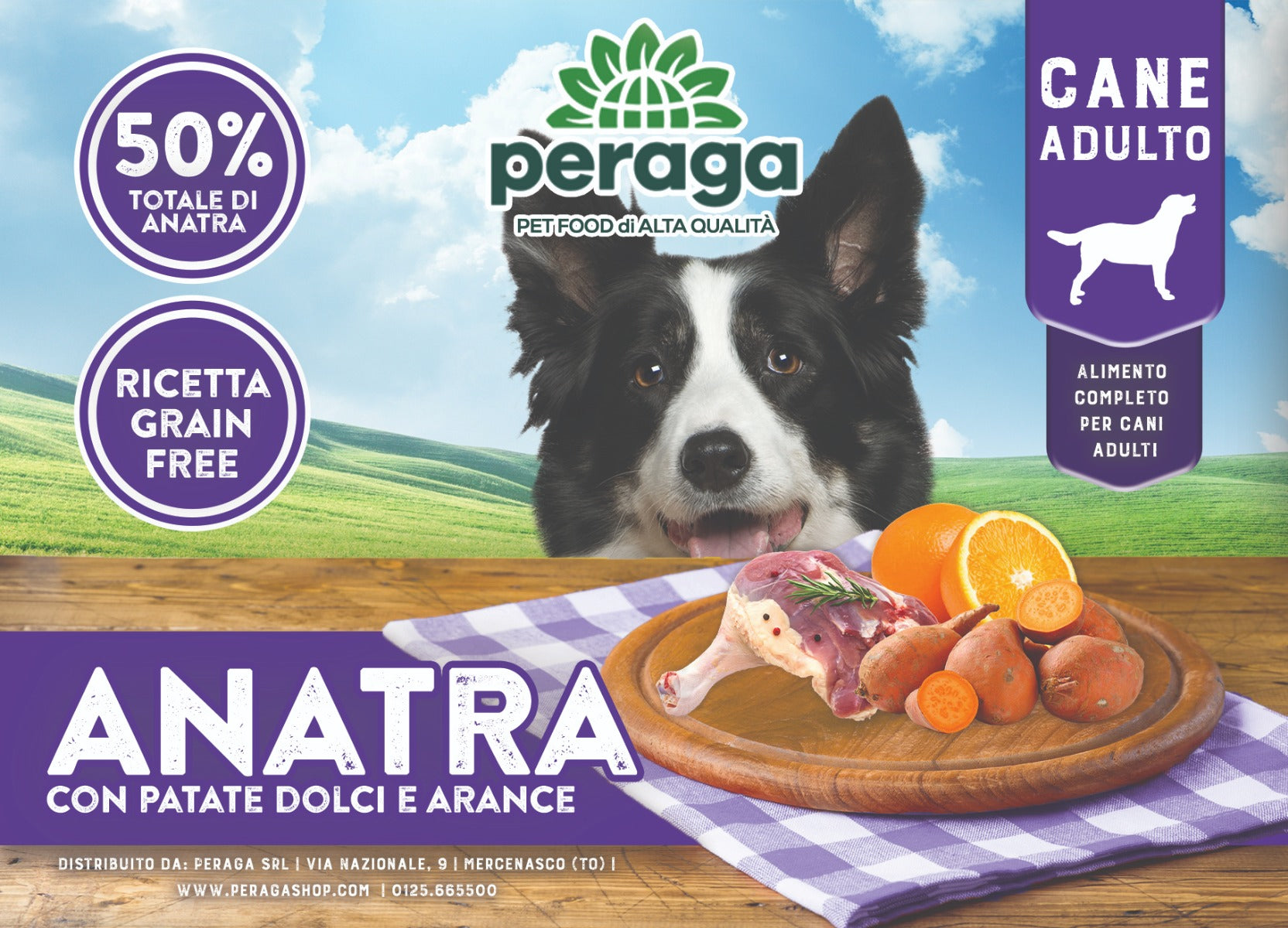 CROCCHETTE PERAGA GRAIN FREE PER CANE ADULTO 2KG ANATRA