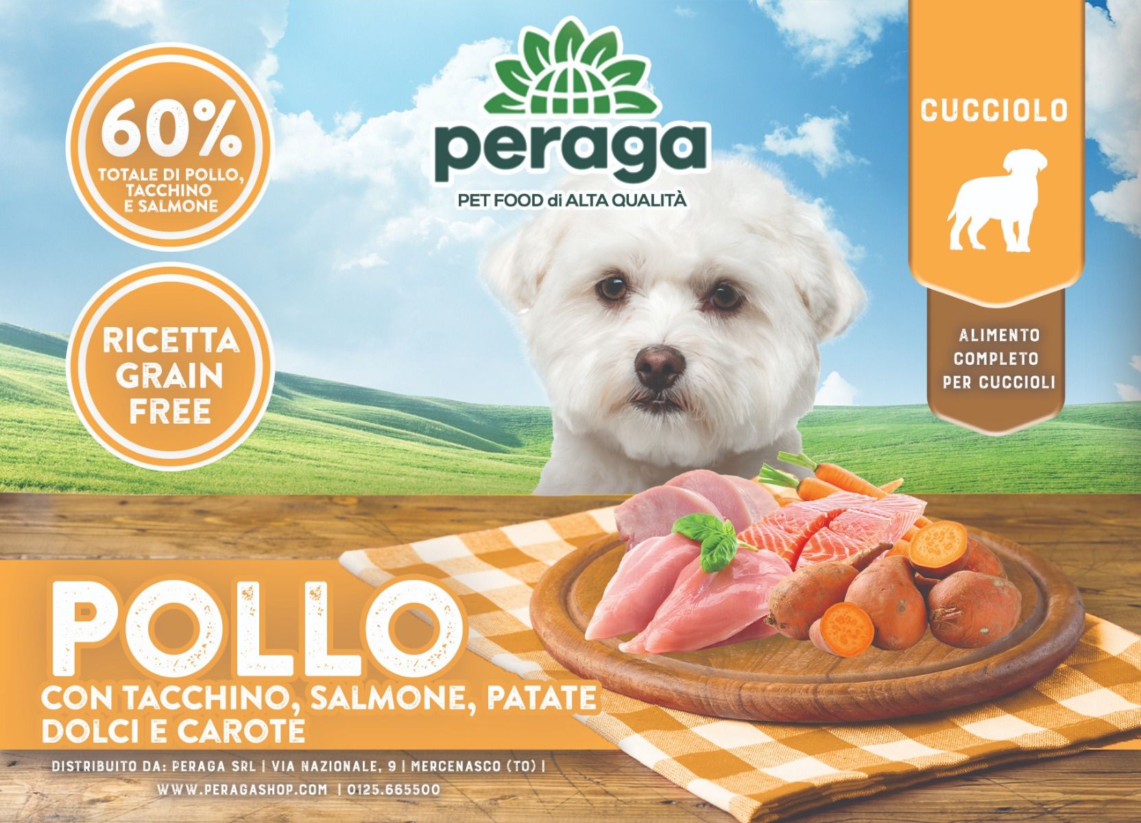 CROCCHETTE PERAGA GRAIN FREE PER CANE CUCCIOLO 6KG POLLO