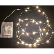 40 MICROLED COLORE BIANCO CALDO A BATTERIA