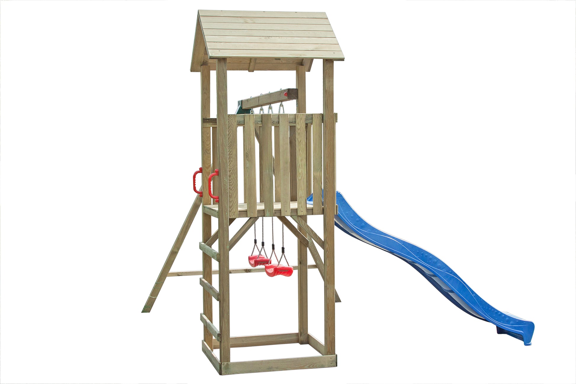 ALTALENA CON TORRE E SCIVOLO IN LEGNO