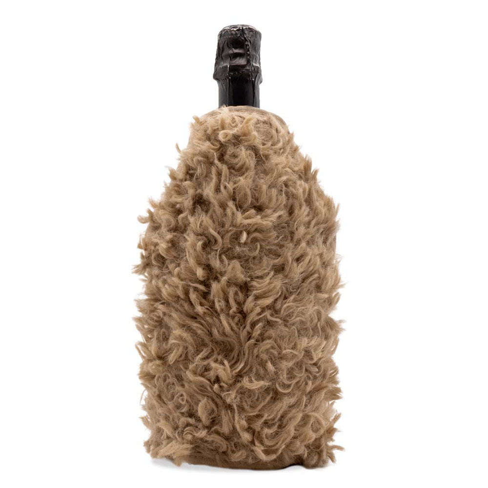 GLACETTE MORBIDA RAFFREDDA BOTTIGLIE CON PELLICCIA BEIGE