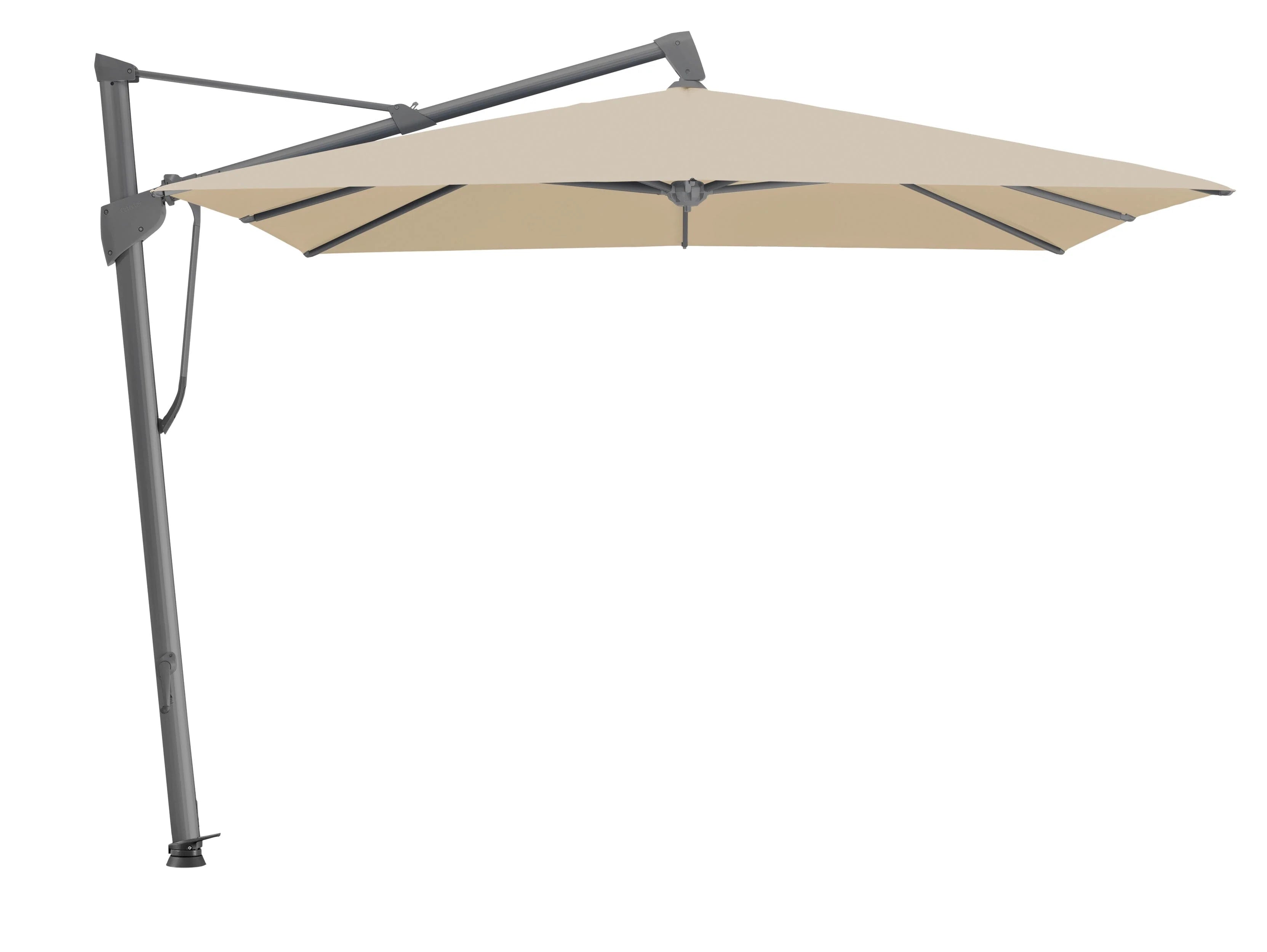 Toiture flexible Parasol 210x150 mât central vert givré