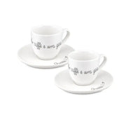 Set 2 Tazzine Caffè 80ml Bianche La Porcellana Bianca