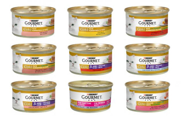 PURINA GOURMET GOLD CIBO UMIDO IN LATTINA PER GATTI GUSTO A SCELTA 85 GRAMMI