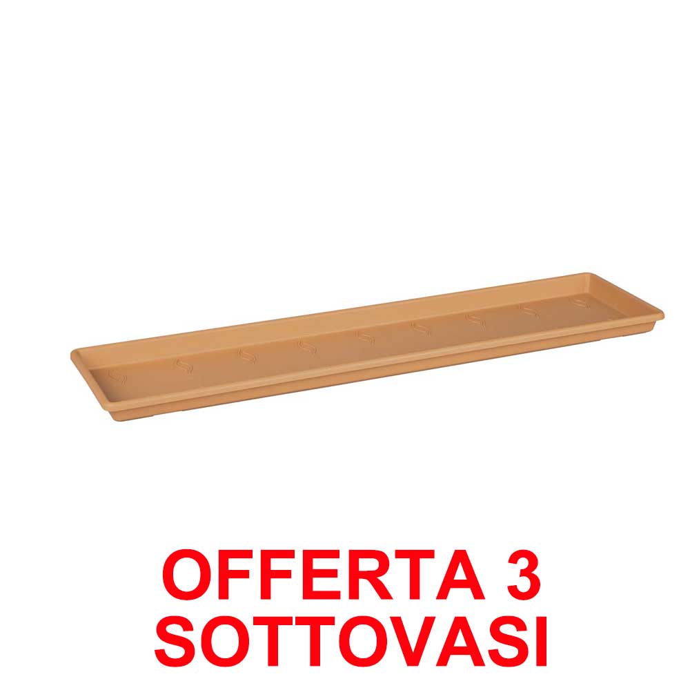 OFFERTA 3 SOTTOVASO GREEN BASICS TROUGH SAUCER 60CM MILD TERRA