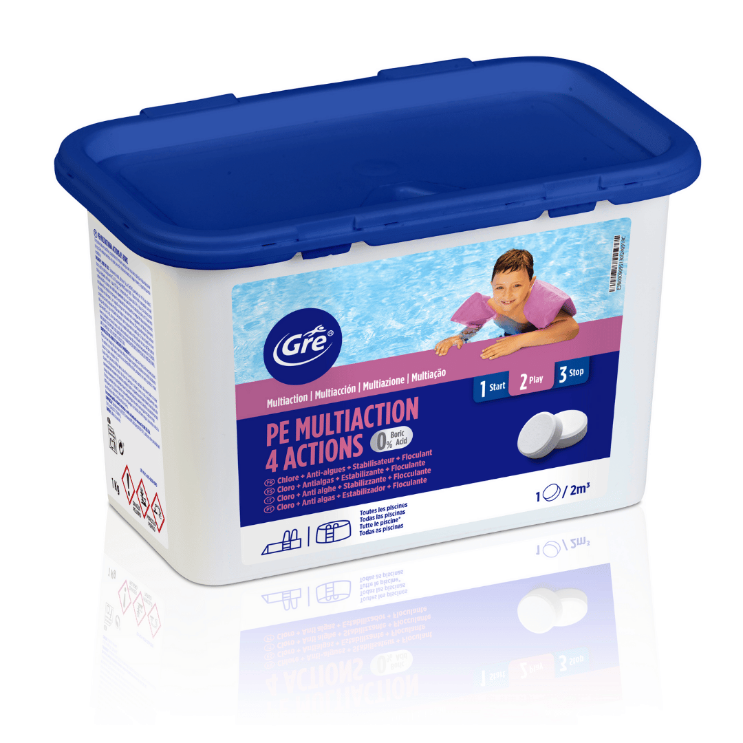 MULTI FUNZIONI 4 AZIONI PASTIGLIE 20GR PER PISCINE - 1 KG