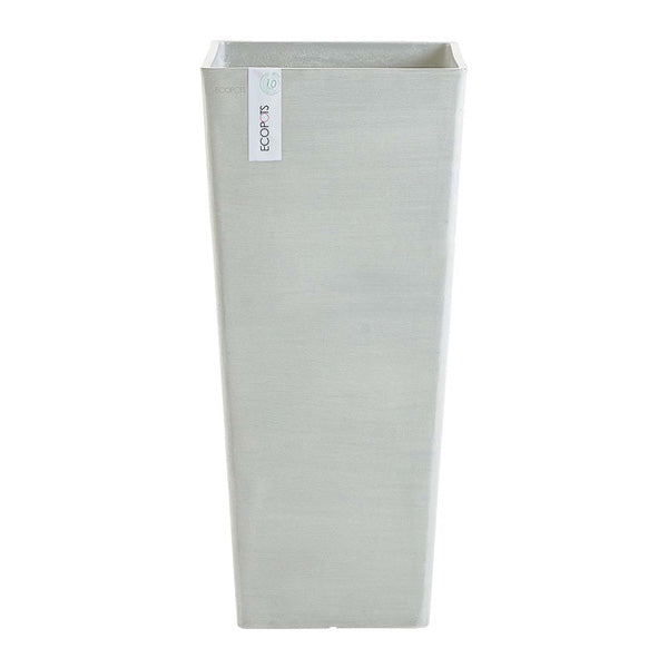 VASO QUADRATO ALTO ROTTERDAM GRIGIO CHIARO 32X32XH70CM