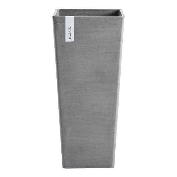 VASO QUADRATO ALTO ROTTERDAM GRIGIO 32X32XH70CM