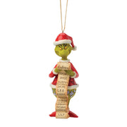 Ornamento da appendere Grinch Lista Cattivi Jim Shore