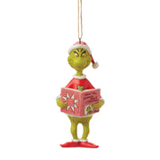 Grinch con Libro Come il Grinch rubò il Natale 13,5 cm Verde Rosso Jim Shore