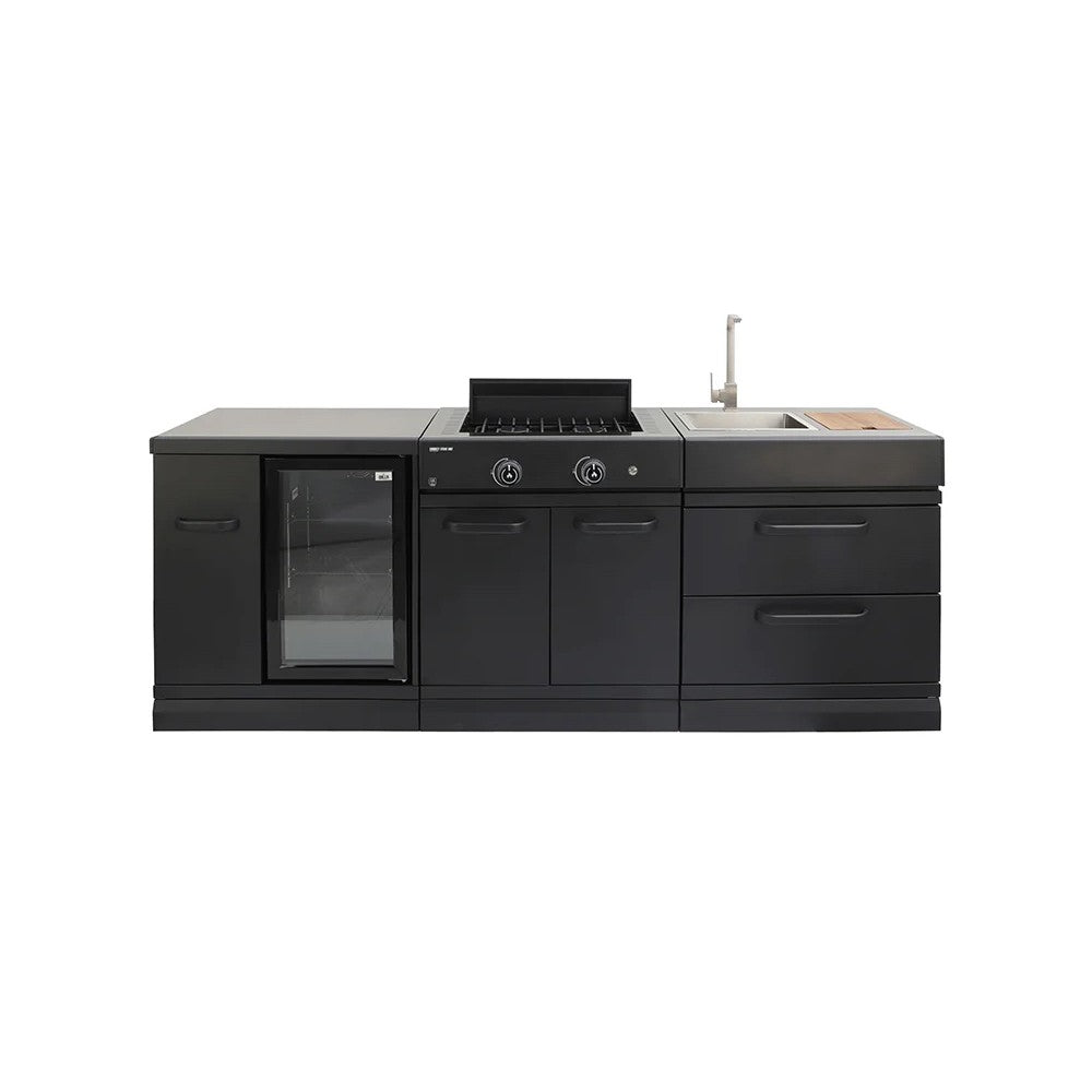 Modulo Piano Cottura Outdoor 2 Bruciatori 88.5x80x63.6 cm Nero GRLLR