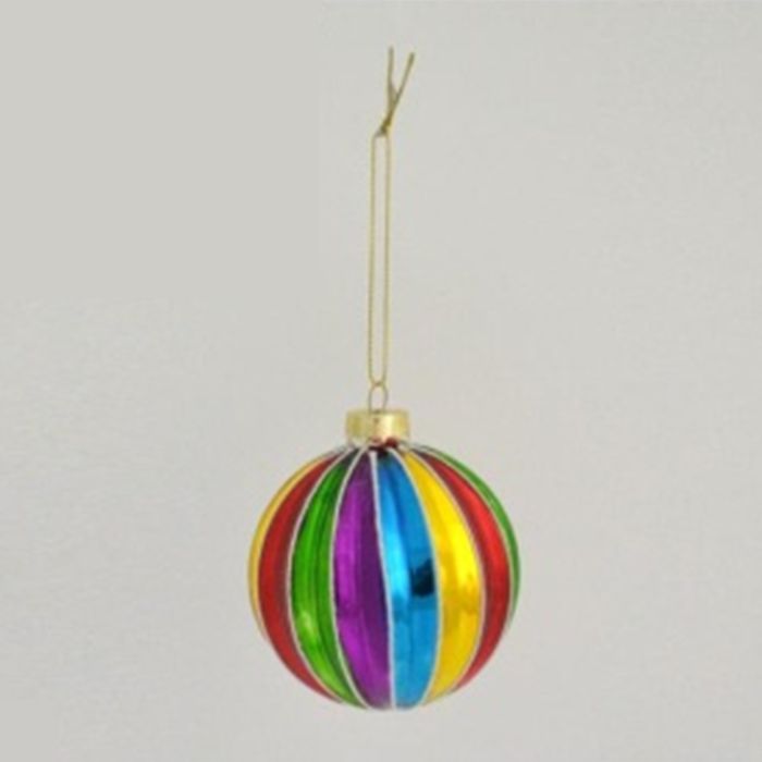 PALLINA DI NATALE IN VETRO, Ø10CM, MULTICOLOR