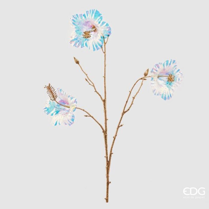 DECORAZIONE NATALIZIA, RAMO DI IBISCO, H75CM