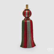 PORTA CANDELA NAPPA, H45CM, COLORE VERDE E ROSSO