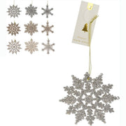 DECORAZIONE NATALIZIA DA APPENDERE, CON GLITTER, 10CM, MODELLO ASSORTITO