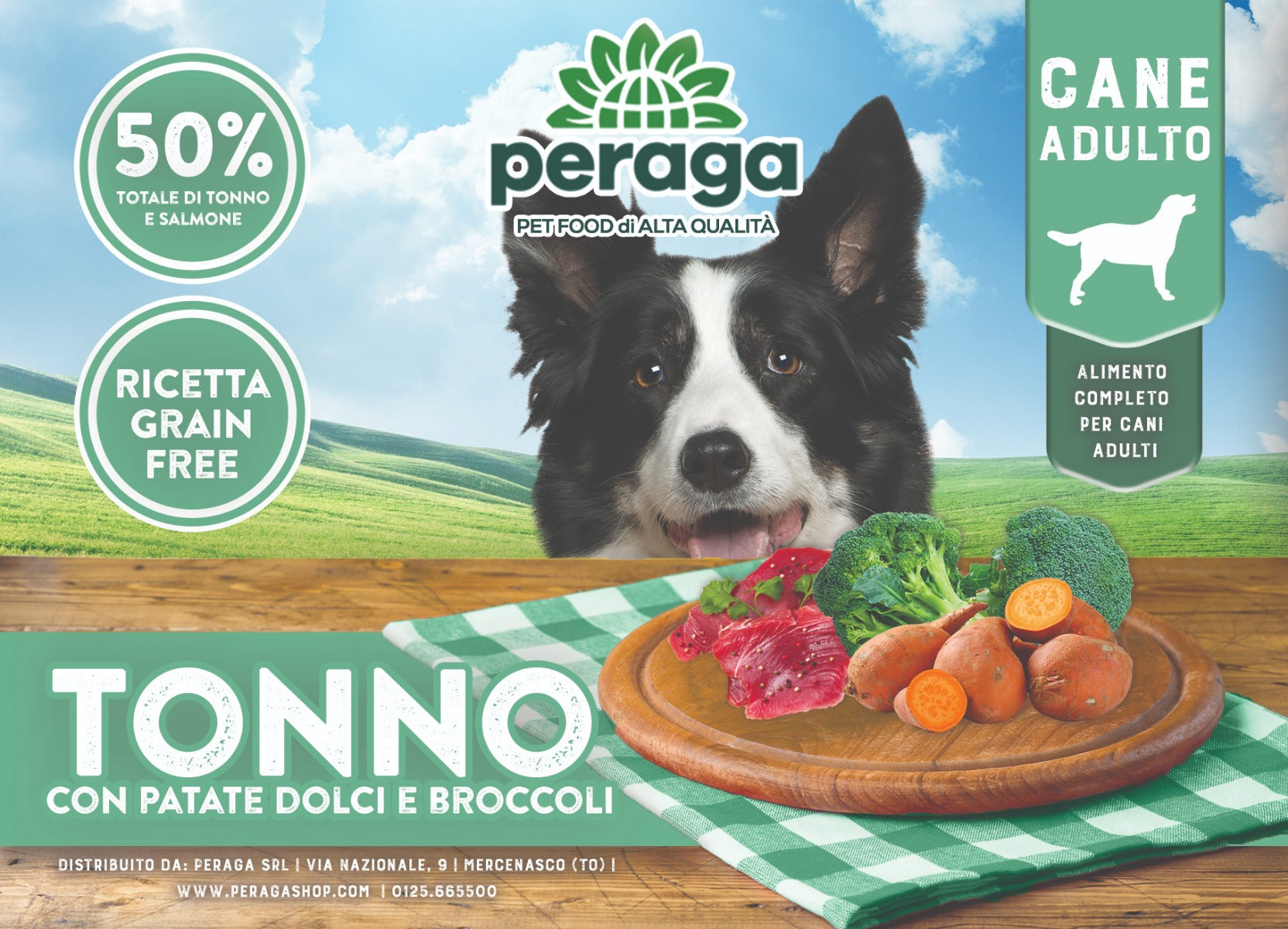 CROCCHETTE PERAGA GRAIN FREE PER CANE ADULTO 12KG TONNO