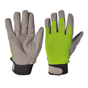 GUANTO DA GIARDINO IN COTONE VERDE/GRIGIO TAGLIA M
