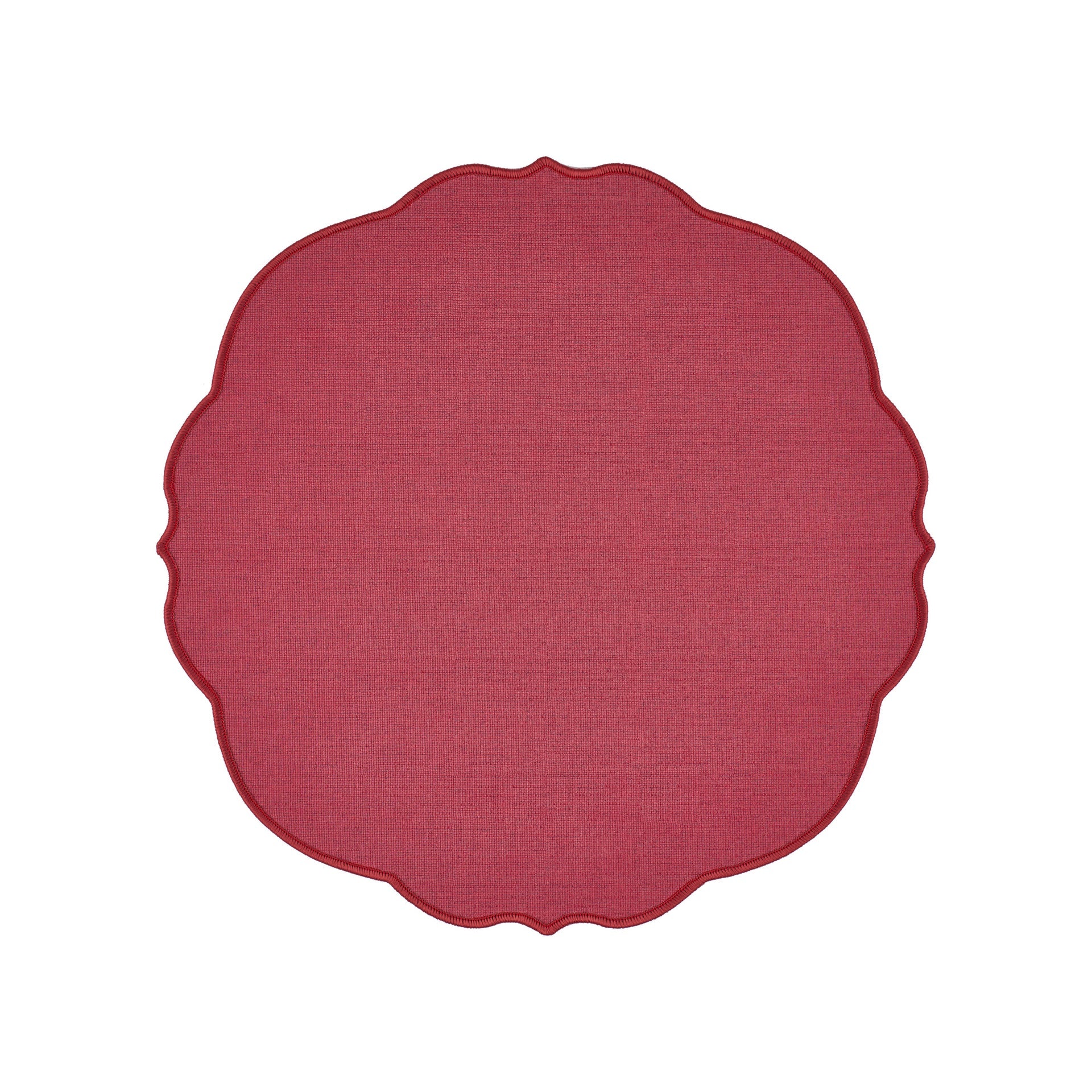 Tovaglietta Flowers Tonda Double Face - Rossa