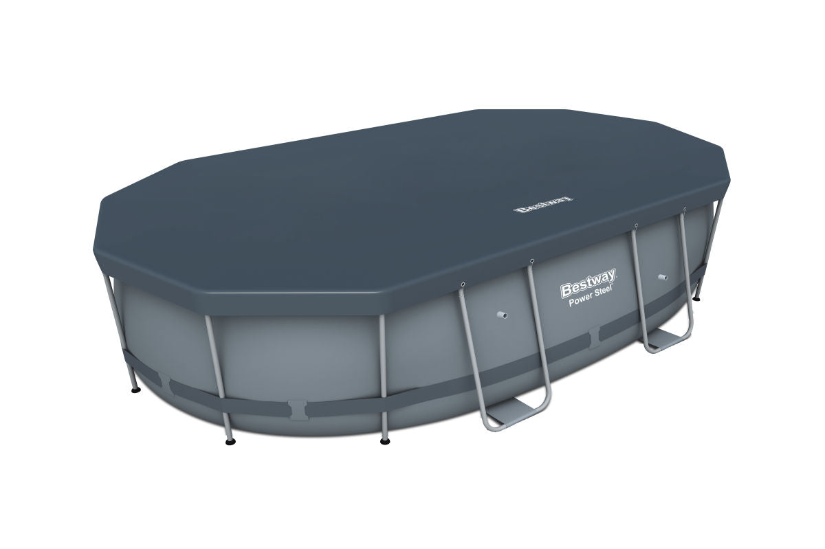 COPERTURA PER PISCINA POWER STEEL OVALE 424X250X100CM BESTWAY
