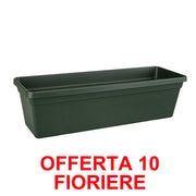 OFFERTA 10 FIORIERA GREEN BASICS TROUGH 50CM VERDE