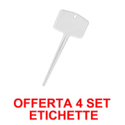 OFFERTA 4  SET 5 ETICHETTE PER VASI GREEN BASICS PLANTLABELS M WHITE