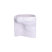 AUGUSTO VASO DECORATIVO OCCHIO BIANCO 18x15x18 CM RITUALI DOMESTICI