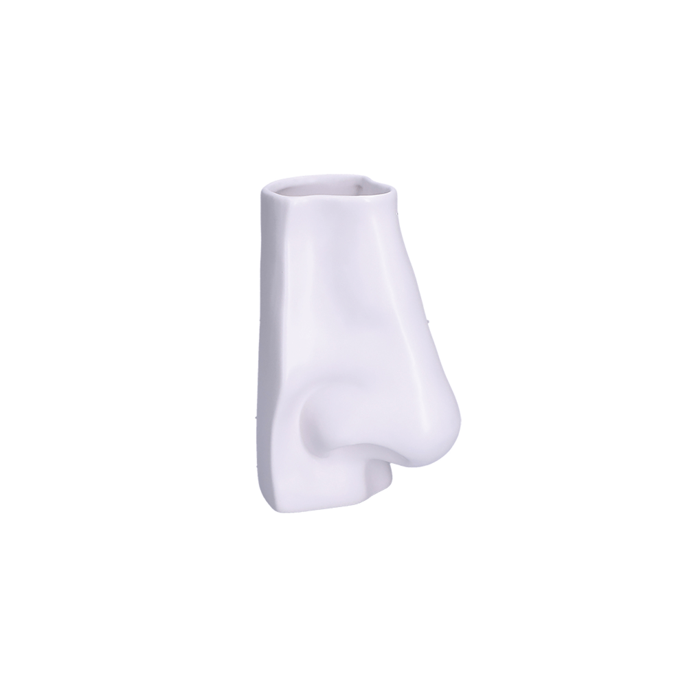 AUGUSTO VASO DECORATIVO NASO BIANCO 14X12,3X20 CM RITUALI DOMESTICI