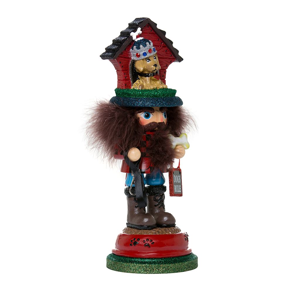 SCHIACCIANOCI HOLLYWOOD CON CANE 33 CM IN LEGNO