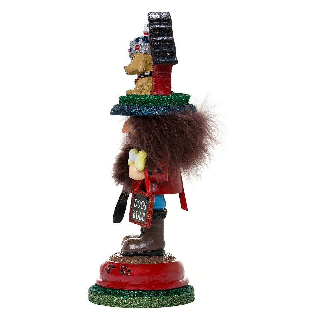 SCHIACCIANOCI HOLLYWOOD CON CANE 33 CM IN LEGNO