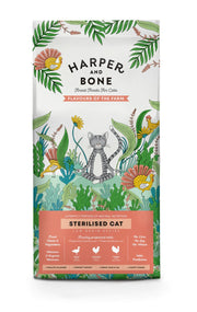 CROCCHETTE PER GATTI HARPER AND BONE CAT STERILISED FLAVOURS OF THE FARM 2KG - ANATRA, POLLO E TACCHINO