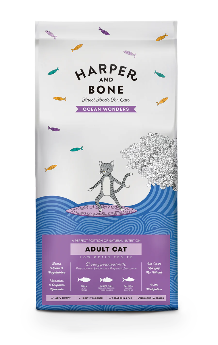 CROCCHETTE PER GATTI HARPER AND BONE CAT ADULT OCEAN WONDERS 2KG - TONNO, PESCE E SALMONE