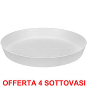 OFFERTA 4 SOTTOVASO LOFT URBAN SAUCER ROUND 21 WHITE