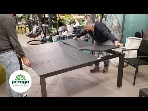 TAVOLO KONNOR ALLUNGABILE 110/160X160CM ANTRACITE