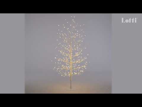 ALBERO RAMO TIGLIO BIANCO H120CM 330 MICROLED BIANCO CALDO