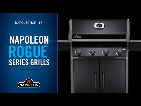 BARBECUE A GAS ROGUE 525 NERO 4 BRUCIATORI + 1 FORNELLO LATERALE