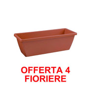 OFFERTA 4 FIORIERA BARCELONA TROUGH 50CM TERRA