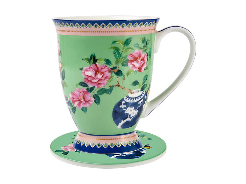 TAZZA MUG E SOTTOTAZZA 300ML GABBY PALMAS JARDIN CAMELIA