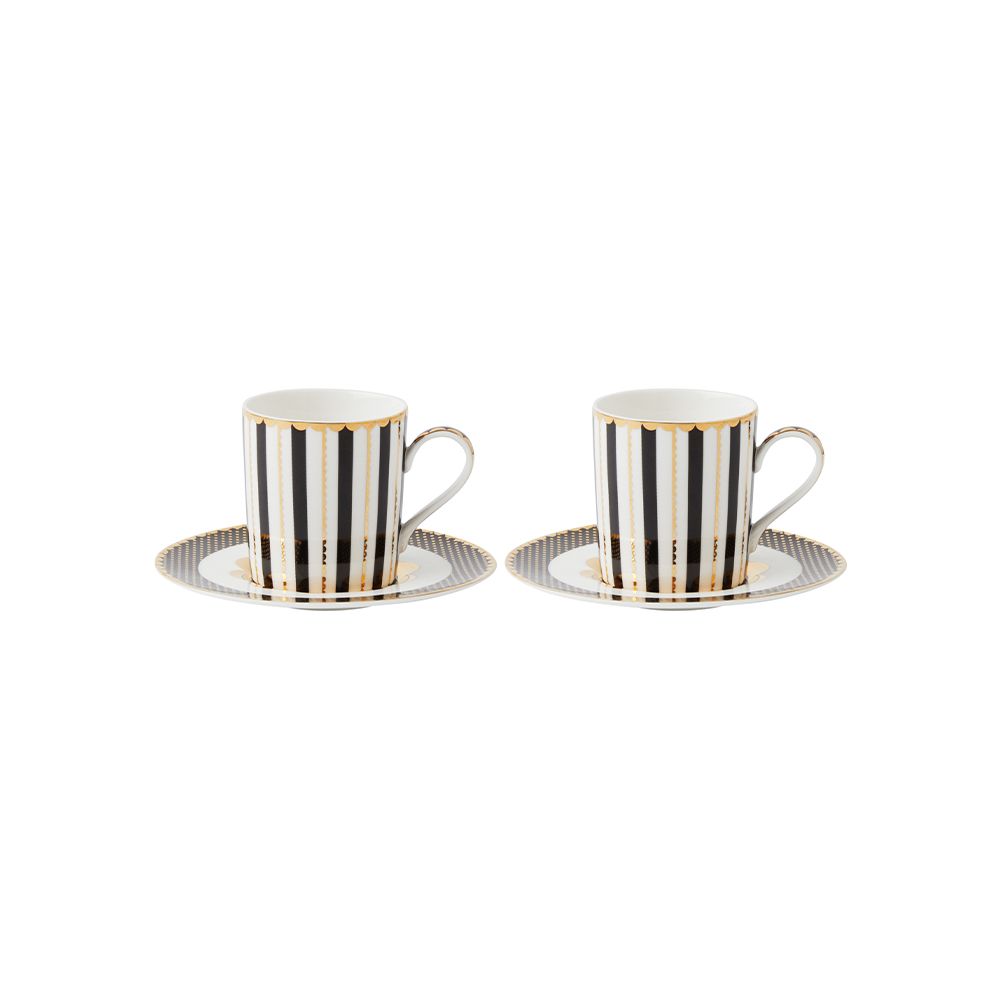 SET 2 TAZZINE CAFFE 100 ML NERE - REGENCY
