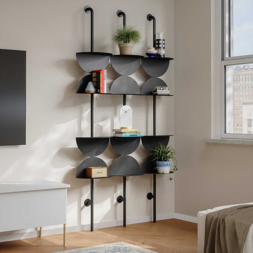 Scaffale Regolabile Solis 35x27x204 cm Nero UMBRA